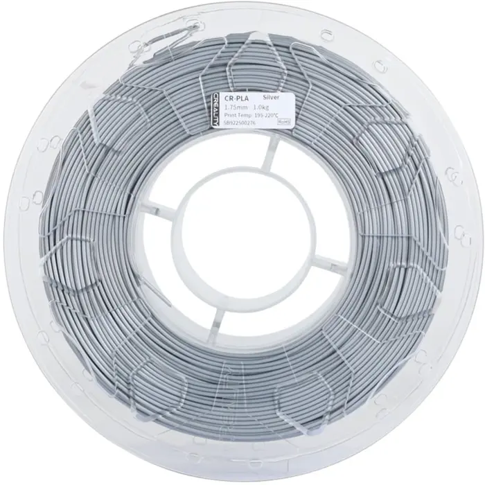Creality CR PLA Filament Silver, 3D Filament (1 kg, 1.75 mm, on Roll)