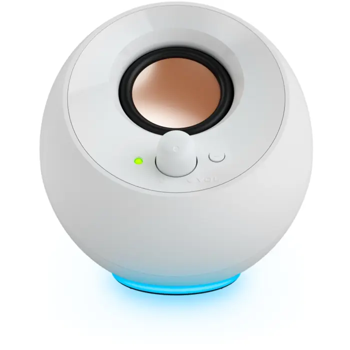 Creative Pebble SE, PC speakers (white, Bluetooth 5.3, USB-C, jack, RGB)