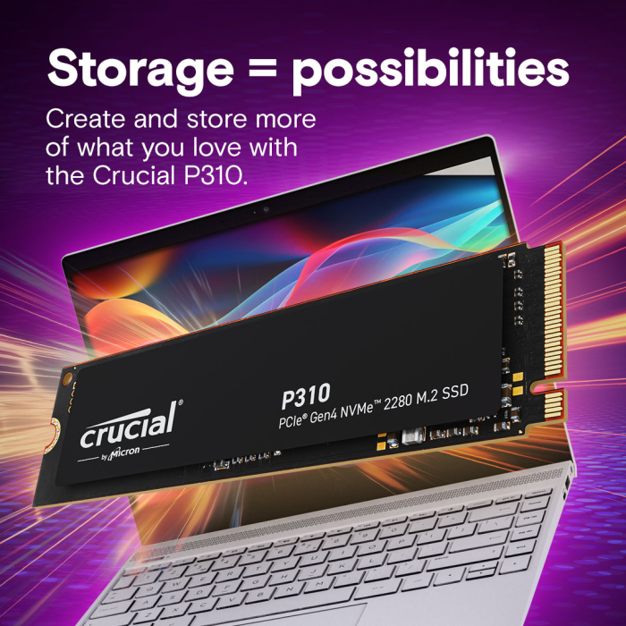 Crucial P310 1TB PCIE GEN4 NVME 2280 M.2 SSD