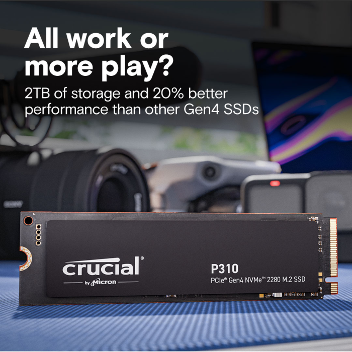 Crucial P310 1TB PCIE GEN4 NVME 2280 M.2 SSD