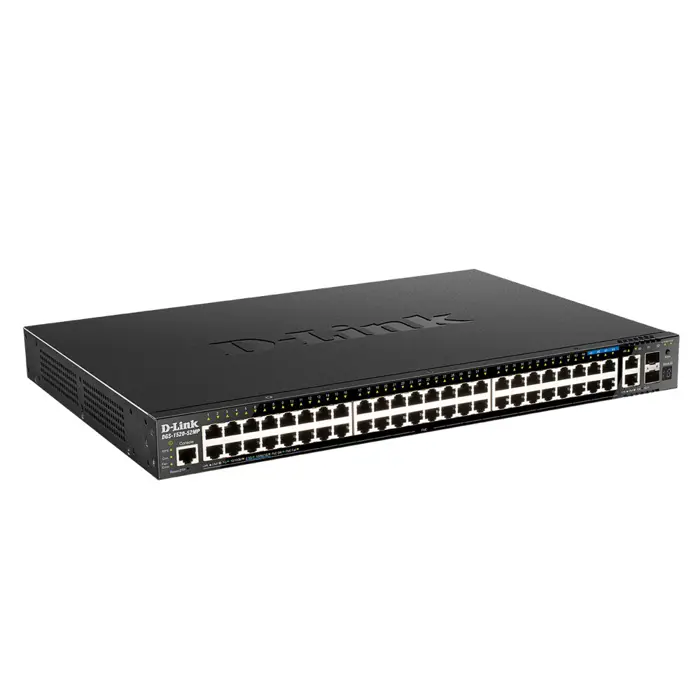 D-Link DGS-1520-52MP/E network switch Managed L3 Gigabit Ethernet (10/100/1000) Power over Ethernet (PoE) 1U Black