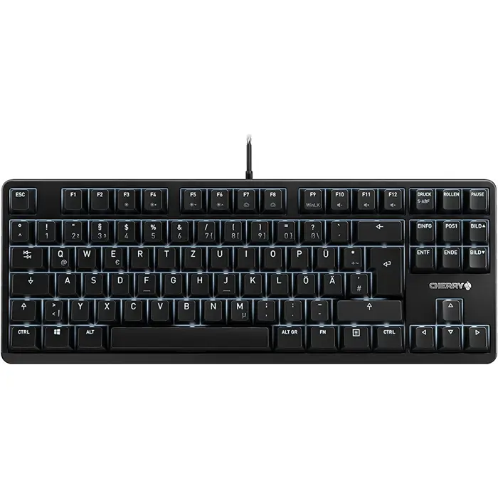 DE layout - CHERRY G80-3000N RGB TKL, Keyboard (black, CHERRY MX Silent Red)