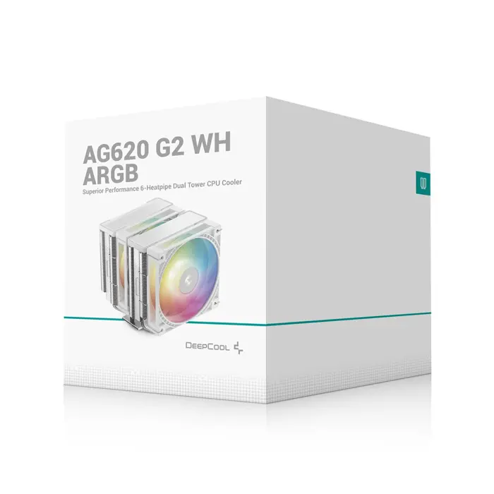 DeepCool AG620 G2 WH ARGB Processor Air cooler 12 cm White 1 pc(s)