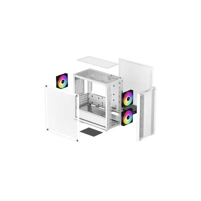 Deepcool ARGB Micro-ATX CASE CC360 White Mini-ITX / Micro-ATX Power supply included No