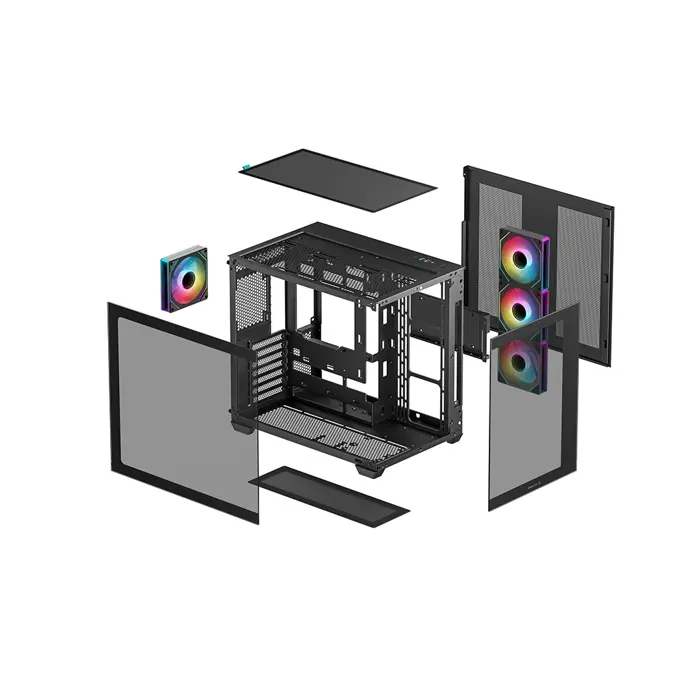 Kućište DeepCool CG530 4F Midi Tower Black, 4 x ARGB