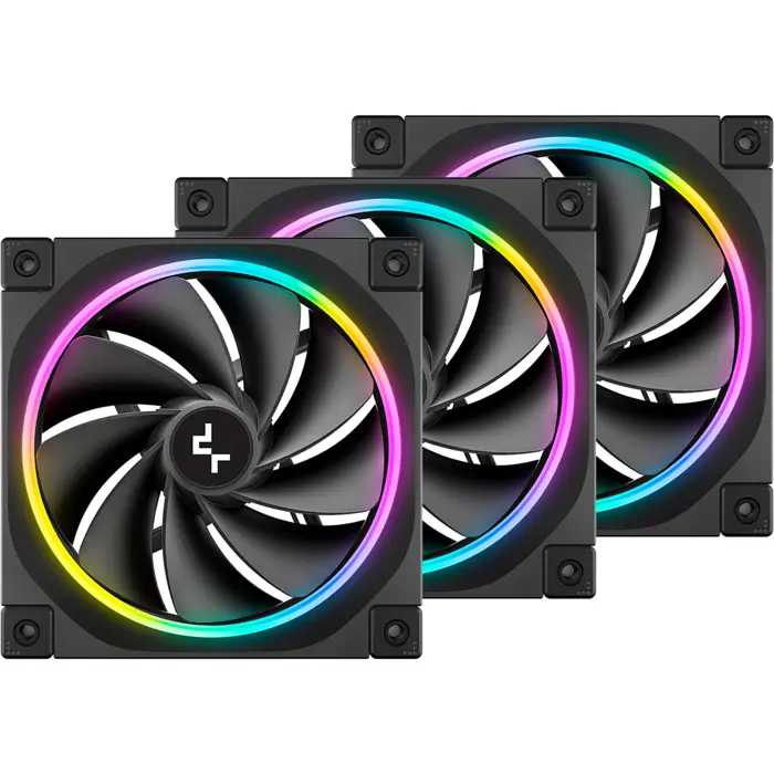 DeepCool FL12R, case fan black, reverse 3-pack, 120 mm