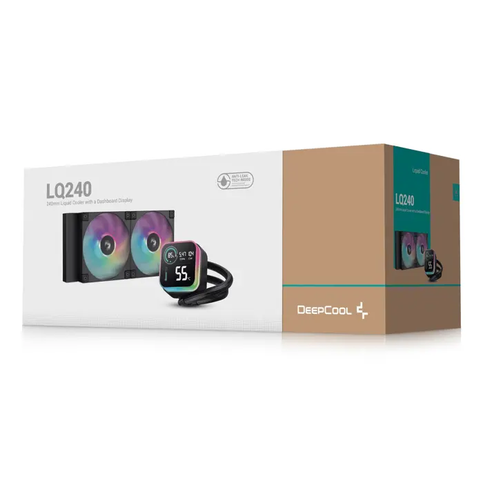 DeepCool LQ240 Processor Liquid cooling kit 12 cm Black 1 pc(s)