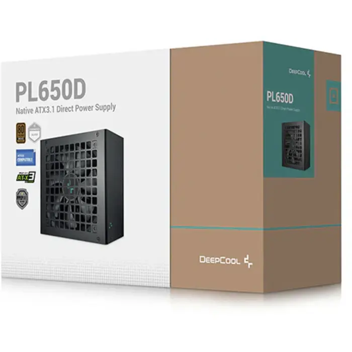 DeepCool PL650D, PC power supply black, 650 watts