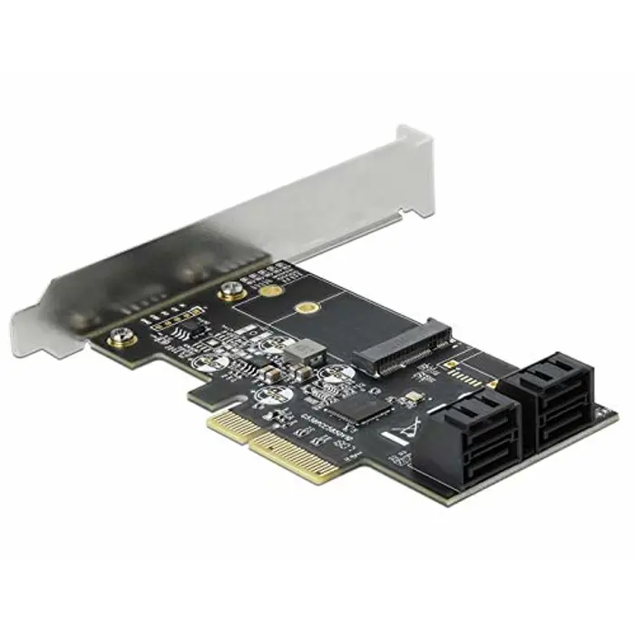 DeLOCK 4P SATA & 1Slot M.2 PCIe x4 -LP