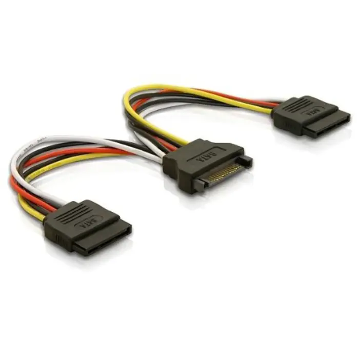 Delock Adapter 15Pin/St->2xSATA-HDD