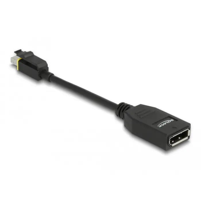 DeLOCK Adapter Mini DisplayPort 1.4 to DisplayPort (black, 15cm, with snap-in function)