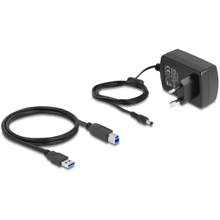DeLOCK Dual docking station for 2 x SATA HDD / SSD (black, with clone function, card reader, USB-A)