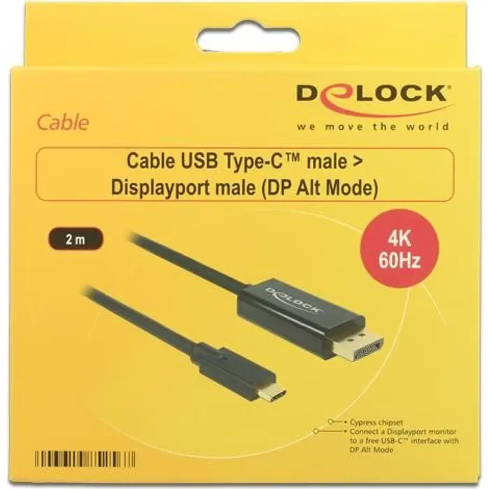 DeLOCK Type C>DP 4K 60HZ 3m - plug/plug