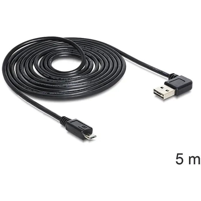 DeLOCK USB2.0 A 90 °> Micro-B 5m