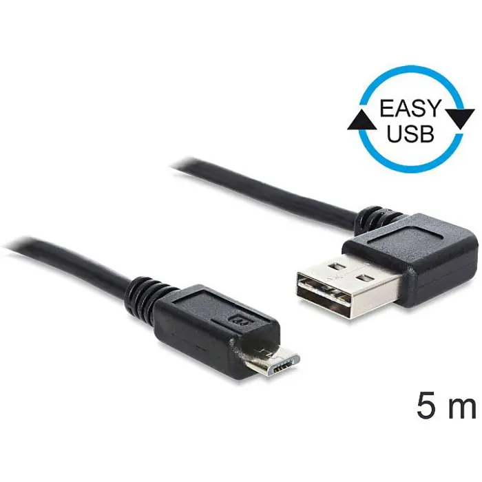 DeLOCK USB2.0 A 90 °> Micro-B 5m