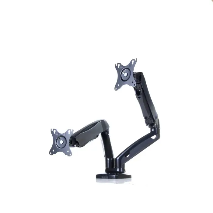 Desk mount for 2 monitors LED/LCD 13-27" ART UM-116 gas assistance 2-6.5 kg Black