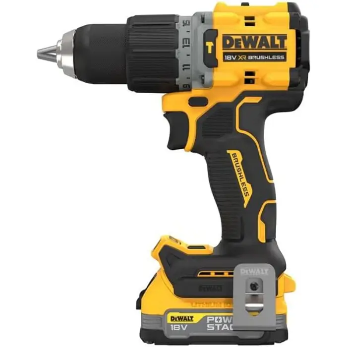 Dewalt Cordless impact drill DCD805E2T, 18 volts (yellow/black, 2x POWERSTACK Li-Ion batteries 1.7 Ah, in T STAK box)