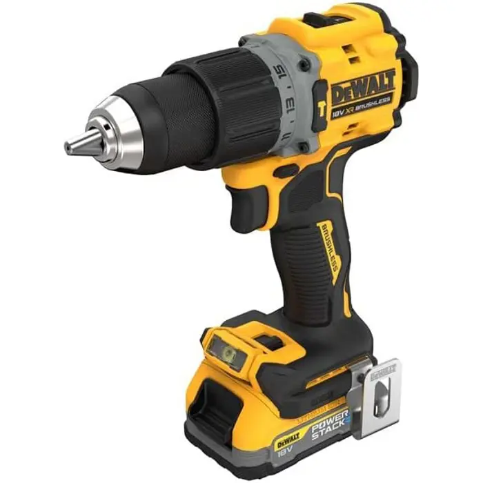 Dewalt Cordless impact drill DCD805E2T, 18 volts (yellow/black, 2x POWERSTACK Li-Ion batteries 1.7 Ah, in T STAK box)