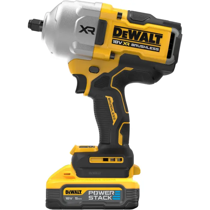 Dewalt cordless impact wrench DCF961H2T, 18Volt, 1/2" (yellow/black, 2x POWERSTACK Li-Ion battery 5Ah, in T STAK box)