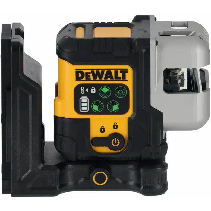 DEWALT Cordless Multi-Line Laser 3x180° DCLE14301GB, 18 Volt, Cross Line Laser Black/Yellow, with Green Laser Lines, Integrated Powerstack Li-Ion Battery