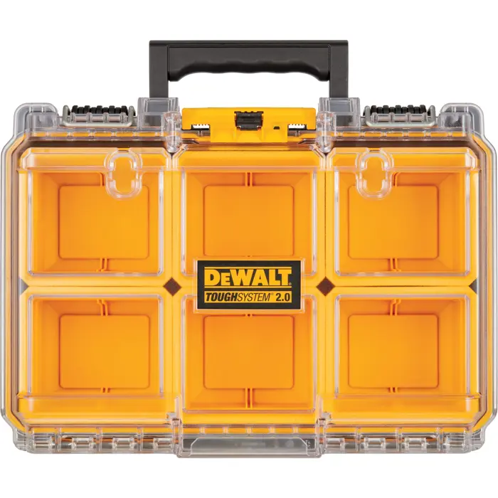 DEWALT TOUGHSYSTEM 2.0 half-format organizer, deep, tool box (yellow)