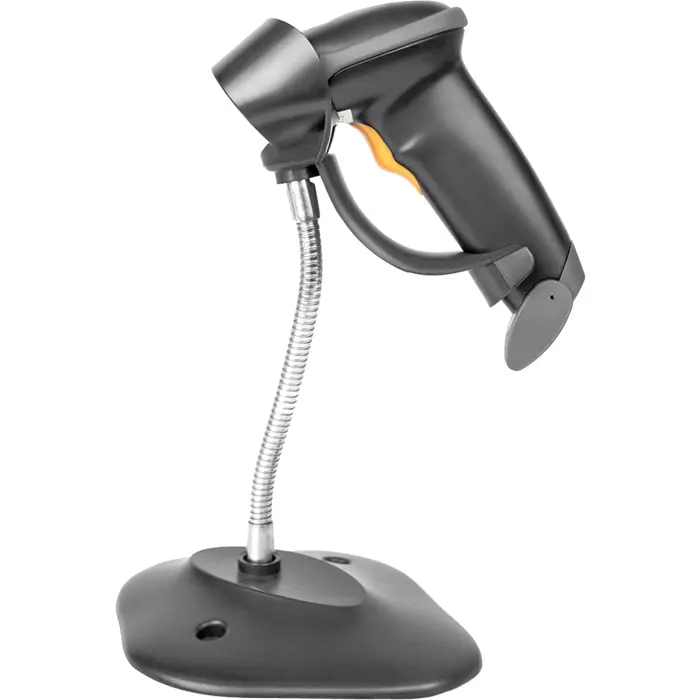 Digitus 2D Bluetooth barcode scanner (black, battery operated, with holder, QR code compatible)
