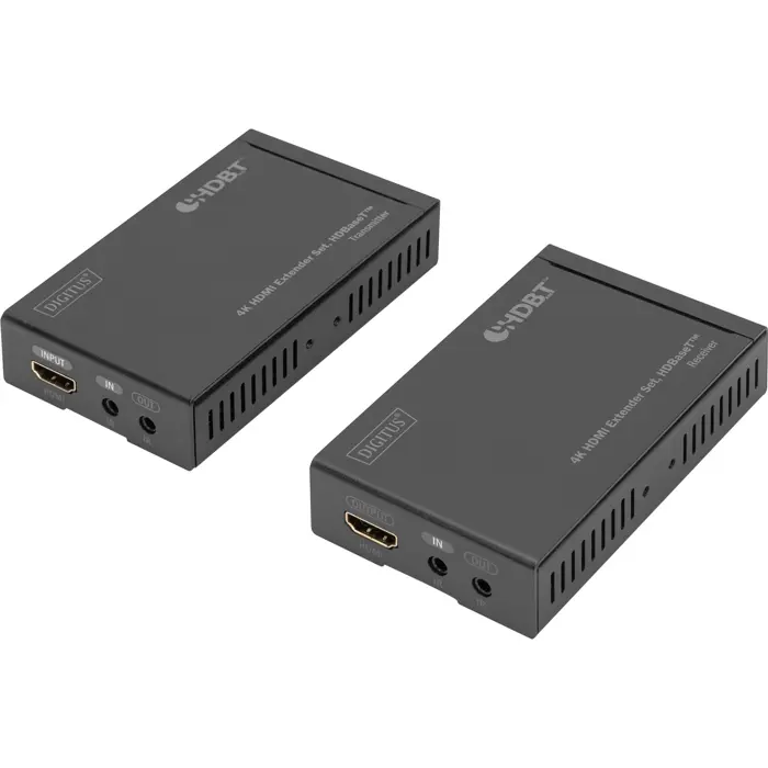 Digitus 4K HDBaseT HDMI Extender Set, HDMI extension (black, 4K/30Hz, 70 m)
