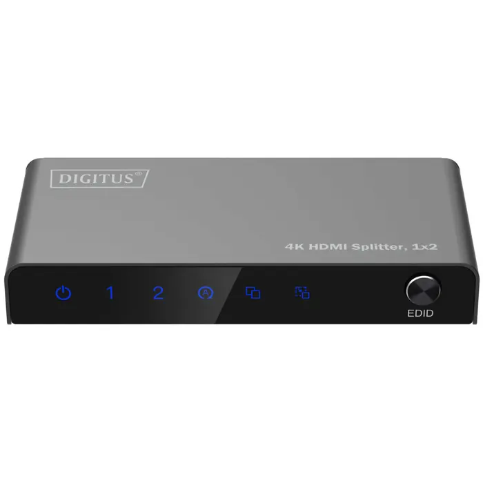 Digitus 4K HDMI Splitter, 1x2 (black, with downscaler)