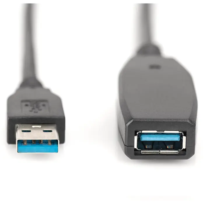 Digitus Active USB 3.2 Gen 1 extension cable, 10 meters (black, repeater cable)