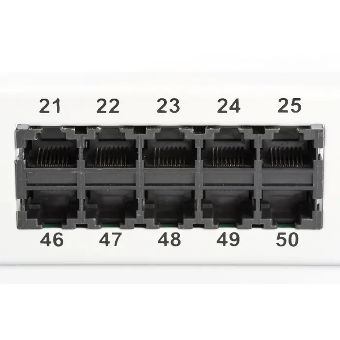 Digitus CAT 3 ISDN patch panel, unshielded, 50 port (gray, 1 U)