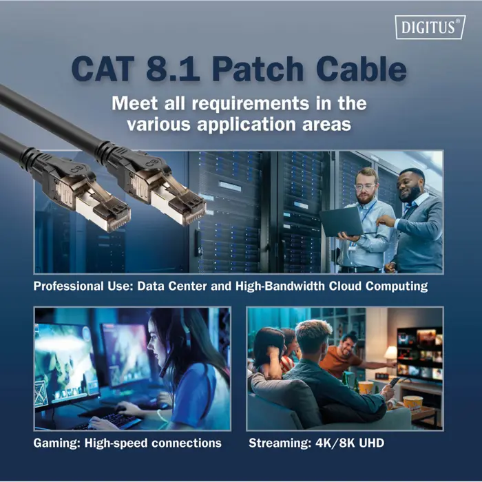 Digitus Cat 8.1 S-FTP Patch Cable, 5 meters, black