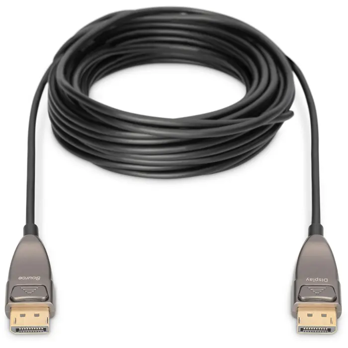 Digitus DisplayPort AOC Hybrid Fiber Optic Cable, UHD 8K (black, 15 meters)
