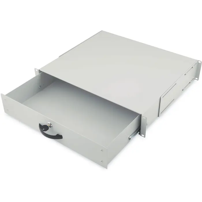 Digitus document tray 2 U (gray, lockable)