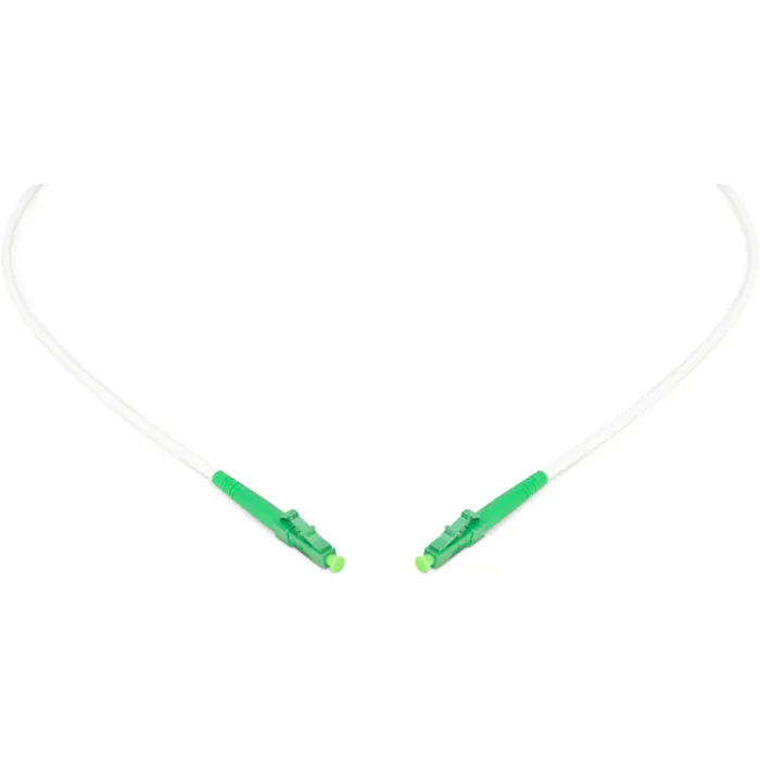 Digitus fiber optic simplex patch cable, steel armored, single mode, LC/APC > LC/APC (white, 20 meters)