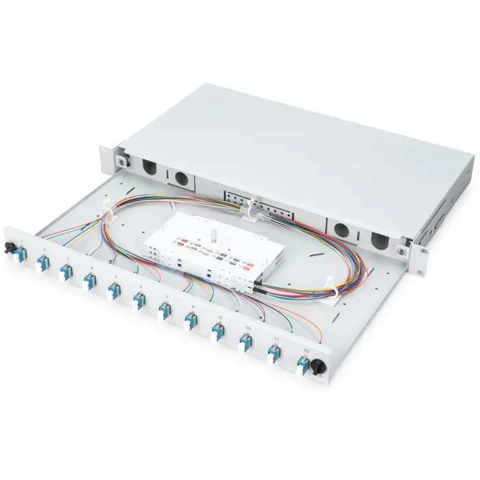 Digitus fiber optic splice box, equipped, LC, OS2 (gray)
