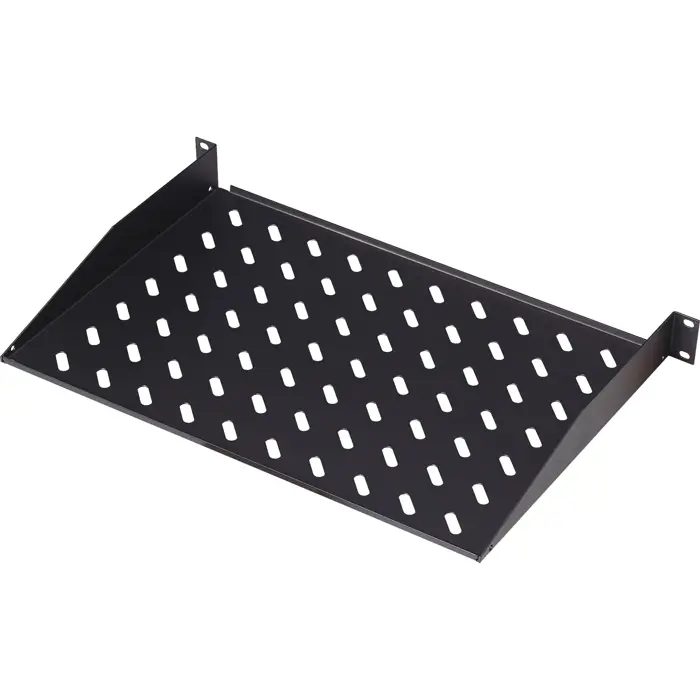 Digitus fixed mounting patch panel for rack installation in 483 mm (19")-cabinets (black, 1 rack unit)
