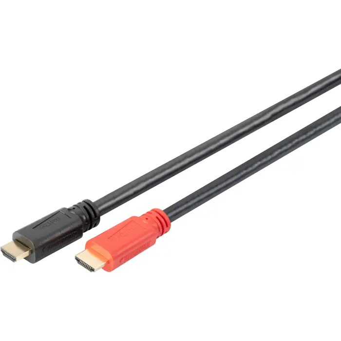 Digitus HDMI high speed connection cable with Ethernet and signal amplifier (black, 20 meters, active)