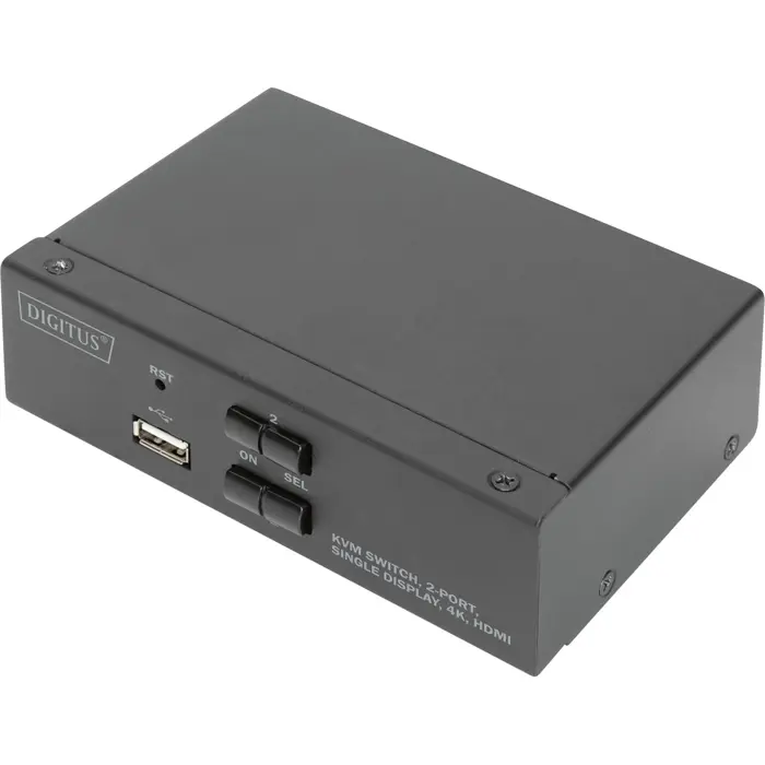 Digitus KVM Switch 2 Port, KVM switch black