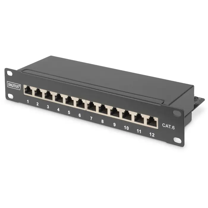 Digitus Patchp. 10 inch Cat.6 12port 1HE