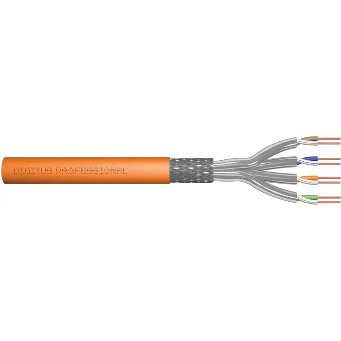 Digitus Professional Cat7 S/FTP installation cable simplex, Dca (orange, 25 meter roll)