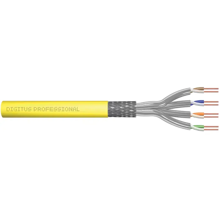 Digitus Professional Cat.7a S/FTP installation cable simplex (yellow, 100 meter roll)