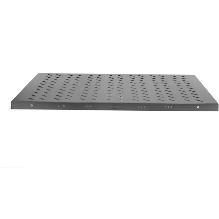 Digitus shelf for permanent installation in 483 mm (19") cabinets, black, 1 height unit
