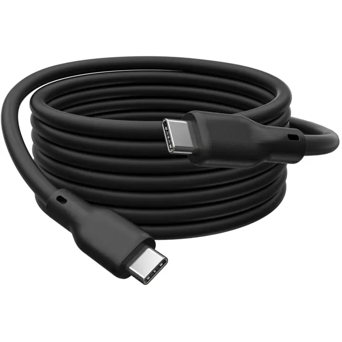 Digitus USB 3.2 Gen 1 silicone connection cable USB-C > USB-C (black, 2 meters, PD, charging with up to 100 watts)