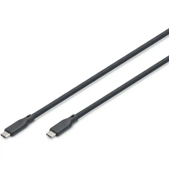 Digitus USB 3.2 Gen 2 silicone connection cable USB-C > USB-C (black, 0.5 meter, PD, charging with up to 100 watts)