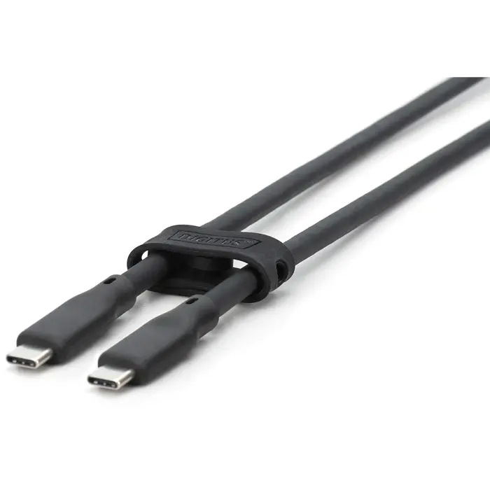 Digitus USB 3.2 Gen 2 silicone connection cable USB-C > USB-C (black, 0.5 meter, PD, charging with up to 100 watts)