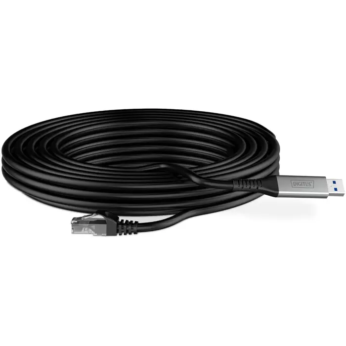 Digitus USB-A 3.2 Gen1 > RJ-45 Ethernet cable, 1Gbit/s (black, 5 meters, 10/100/1,000Mbit/s)