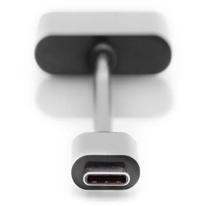 Digitus USB-C adapter to USB-C + 3.5mm jack (black)