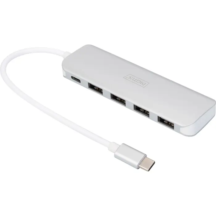 Digitus USB Type-C? 4-port hub (USB 3.0) + PD (silver)