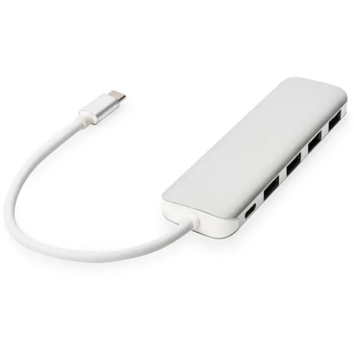 Digitus USB Type-C? 4-port hub (USB 3.0) + PD (silver)