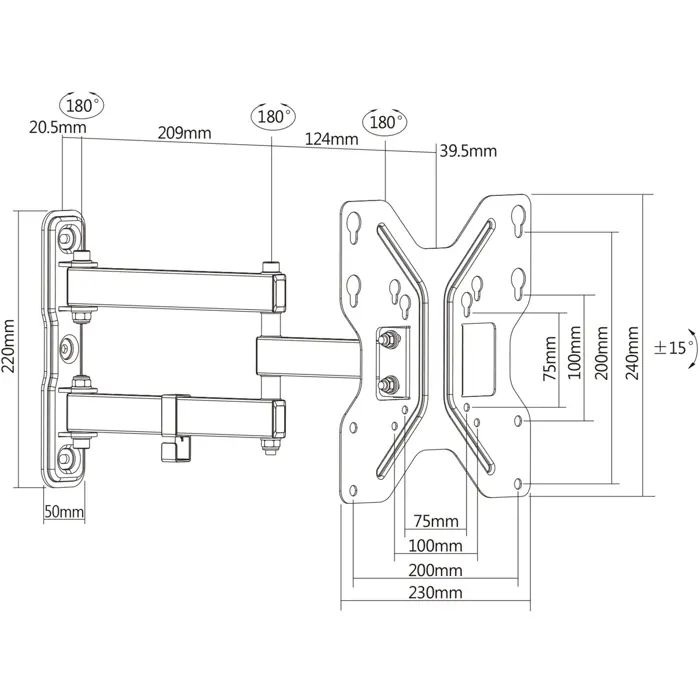 Digitus wall mount (black)